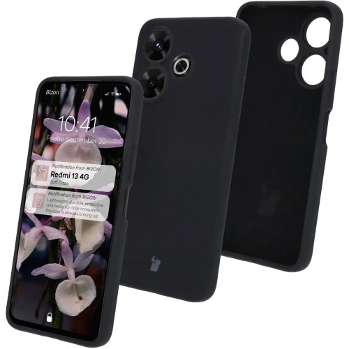 Kup Silikonowe etui Bizon Soft Case do Xiaomi Redmi 13 4G czarne - BIZ7216 - {ean13} - Sklep Home Screen