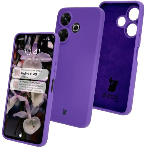 Kup Silikonowe etui Bizon Soft Case do Xiaomi Redmi 13 4G fioletowe - BIZ7217 - {ean13} - Sklep Home Screen