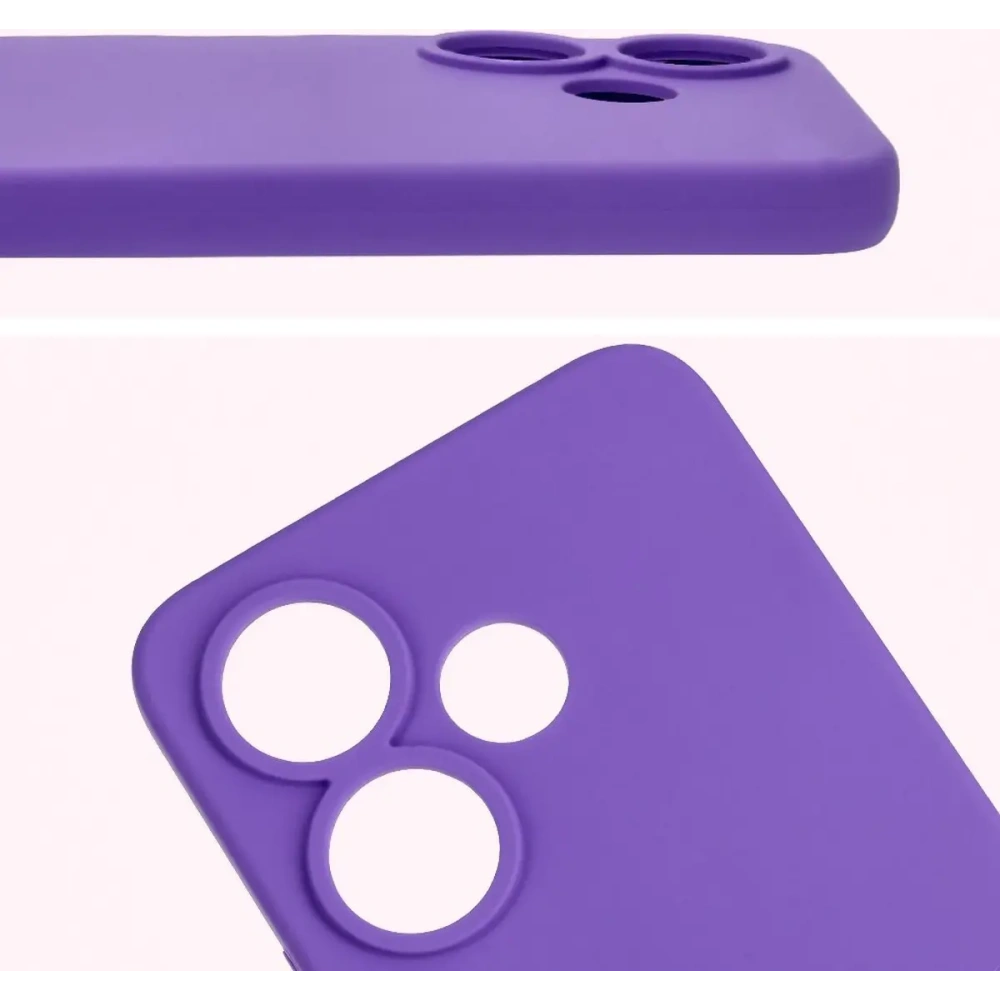 Silikonowe etui Bizon Soft Case do Xiaomi Redmi 13 4G fioletowe