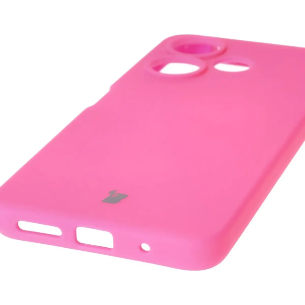 Silikonowe etui Bizon Soft Case do Xiaomi Redmi 13 4G neonowo-różowe
