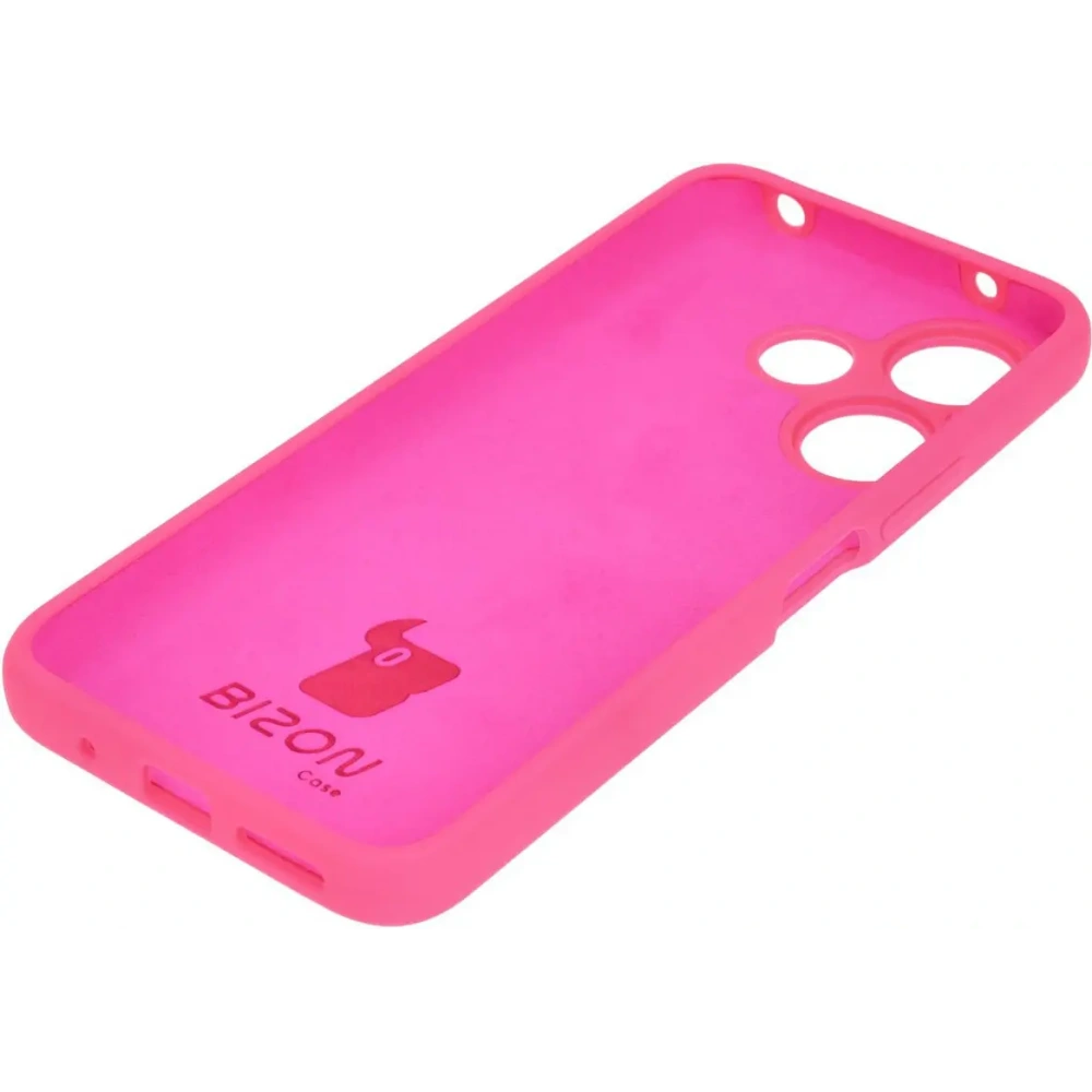 Silikonowe etui Bizon Soft Case do Xiaomi Redmi 13 4G neonowo-różowe