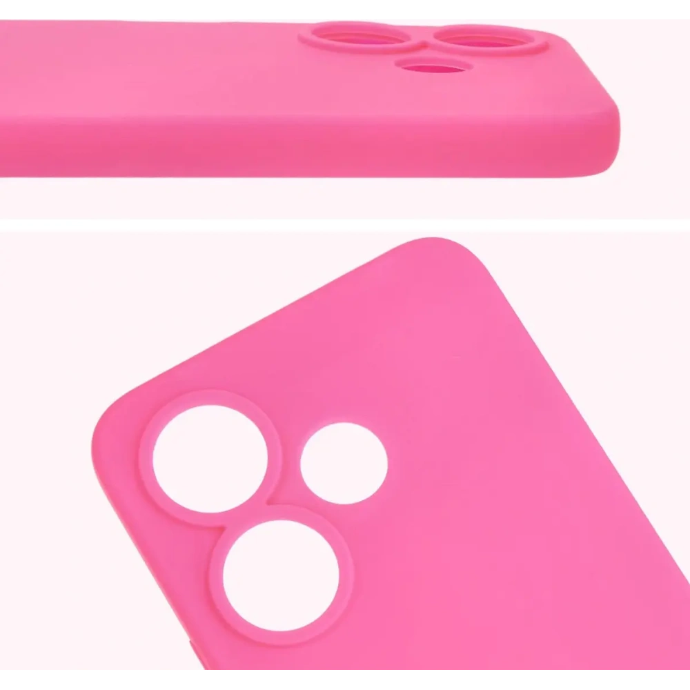 Silikonowe etui Bizon Soft Case do Xiaomi Redmi 13 4G neonowo-różowe
