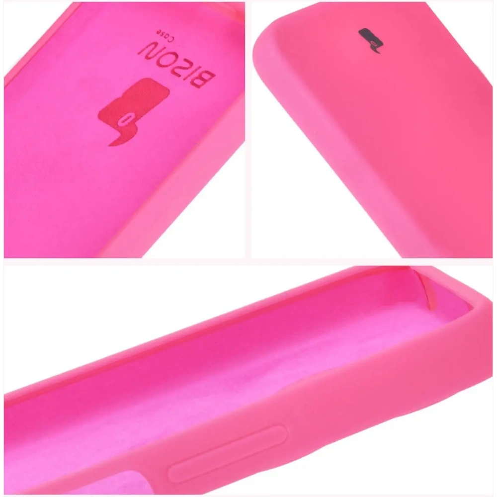 Silikonowe etui Bizon Soft Case do Xiaomi Redmi 13 4G neonowo-różowe