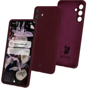 Silikonové pouzdro Bizon Soft Case pro Samsung Galaxy M55 5G tmavě fialové