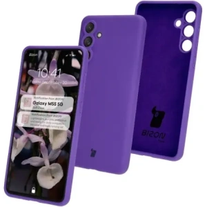 Silikonové pouzdro Bizon Soft Case pro Samsung Galaxy M55 5G fialové