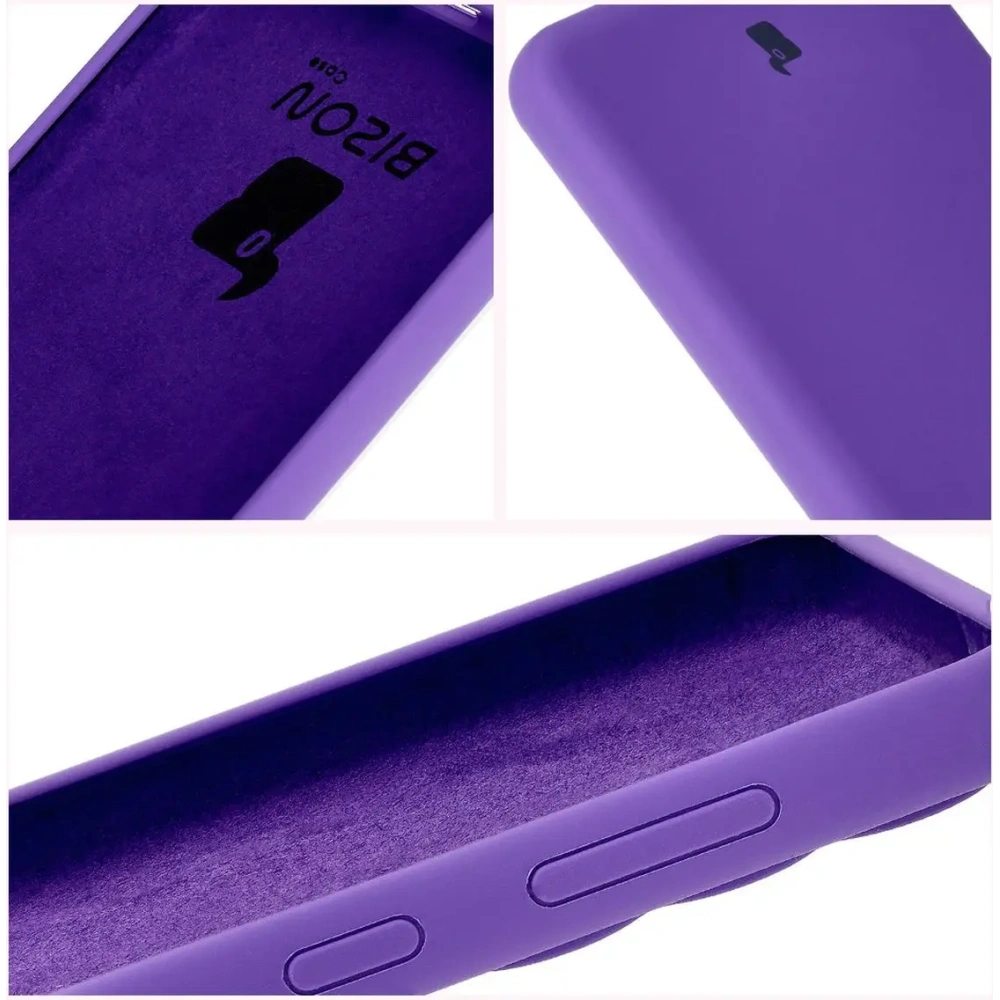 Silikonowe etui Bizon Soft Case do Samsung Galaxy M55 5G fioletowe
