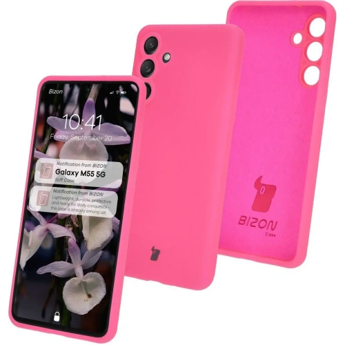 Kup Silikonowe etui Bizon Soft Case do Samsung Galaxy M55 5G neonowo-różowe - BIZ7223 - {ean13} - Sklep Home Screen