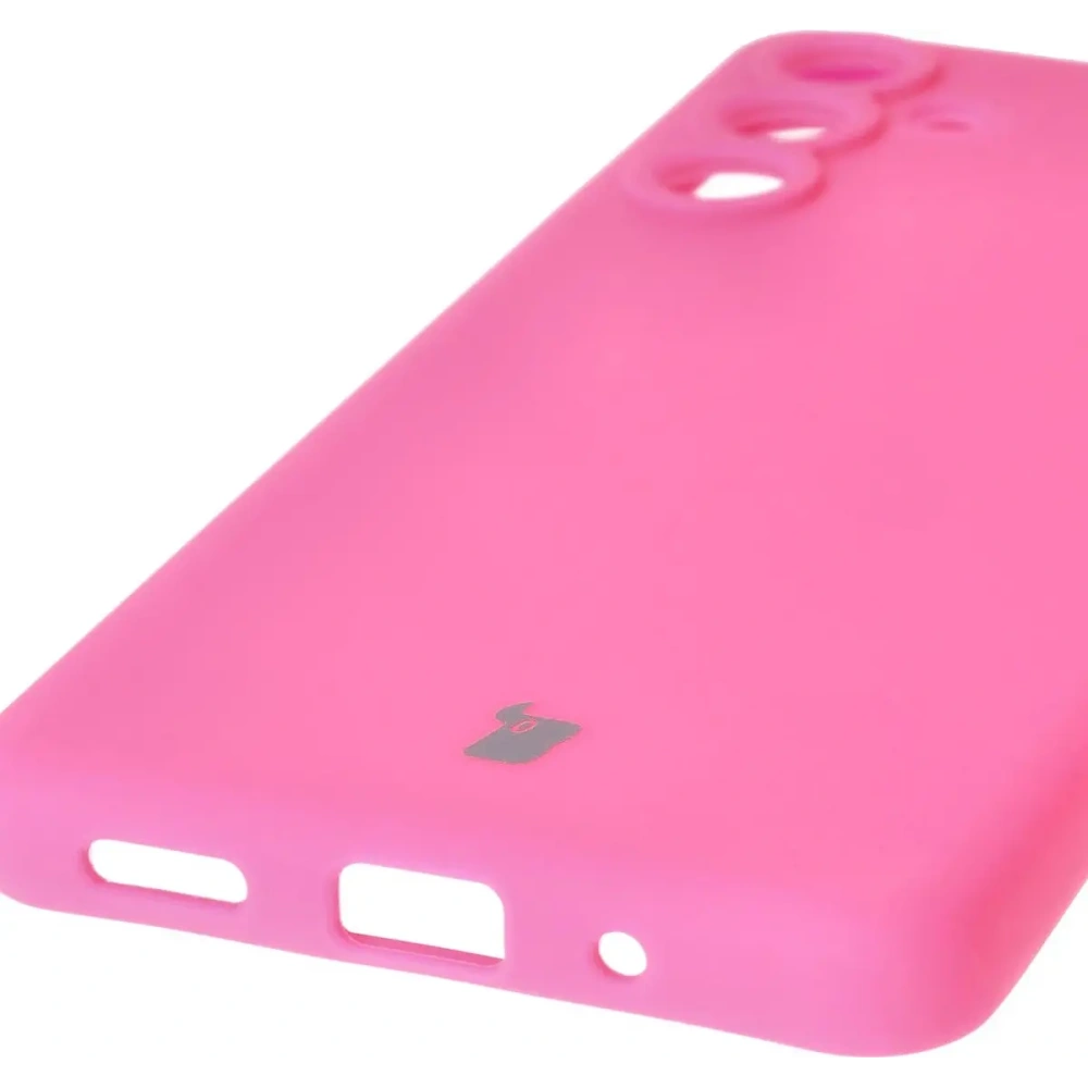 Silikonowe etui Bizon Soft Case do Samsung Galaxy M55 5G neonowo-różowe