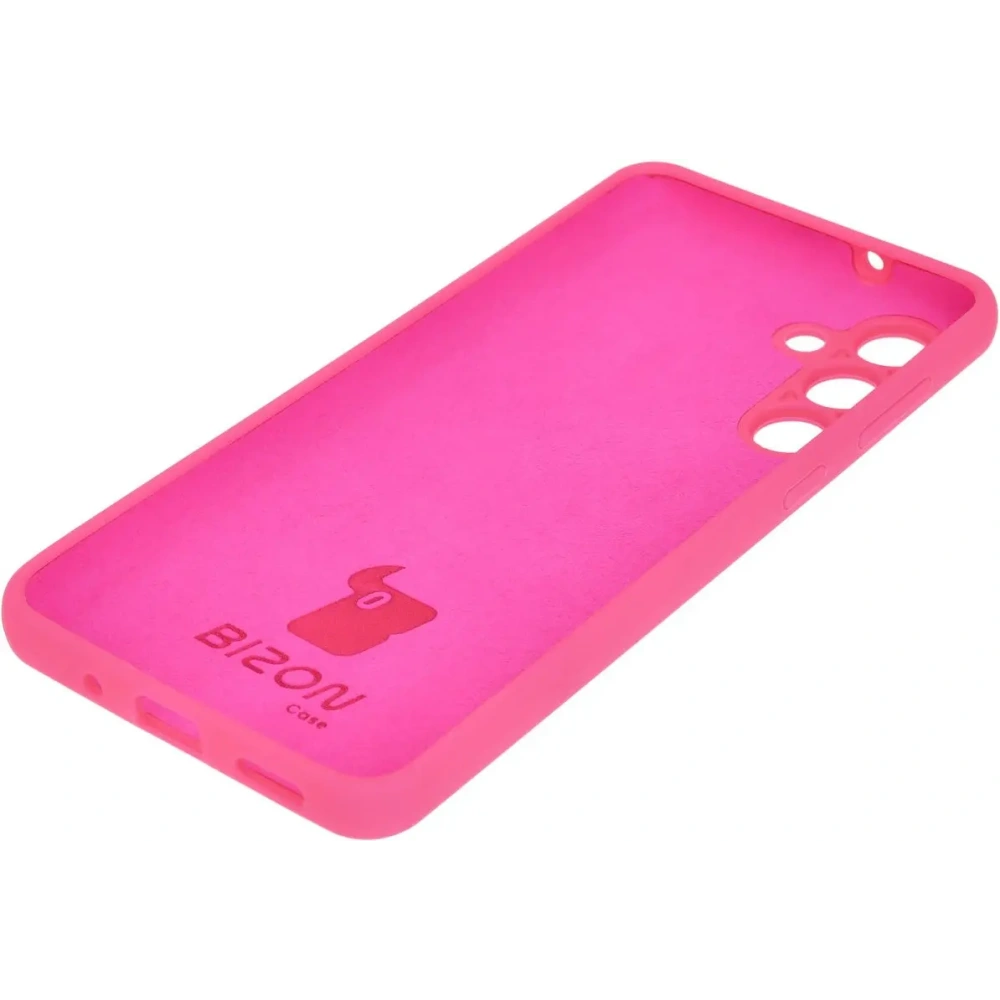 Silikonowe etui Bizon Soft Case do Samsung Galaxy M55 5G neonowo-różowe