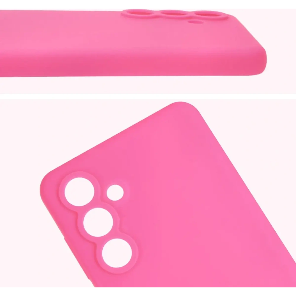 Silikonowe etui Bizon Soft Case do Samsung Galaxy M55 5G neonowo-różowe