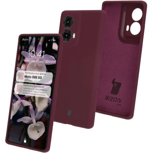 Kup Silikonowe etui Bizon Soft Case do Motorola Moto G85 5G ciemnofioletowe - BIZ7224 - {ean13} - Sklep Home Screen