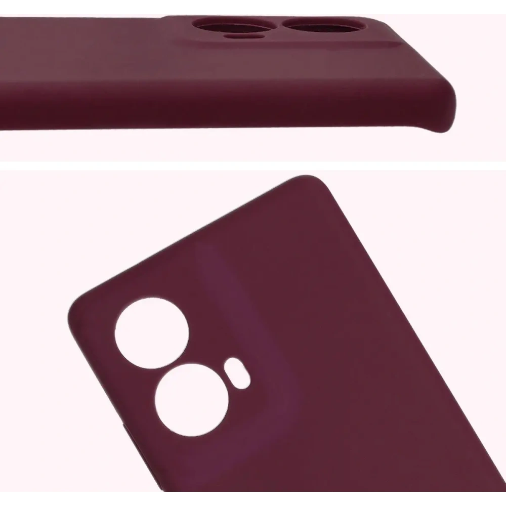 Silikonowe etui Bizon Soft Case do Motorola Moto G85 5G ciemnofioletowe