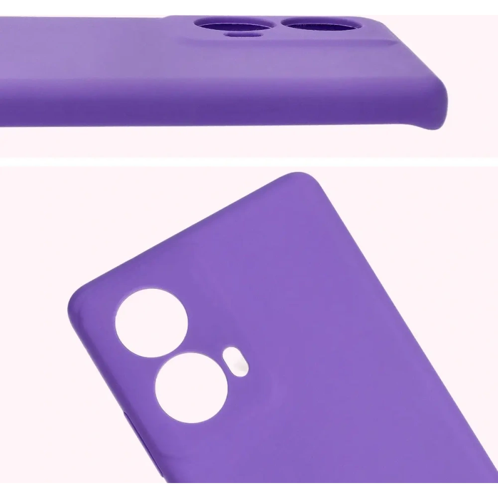 Silikonowe etui Bizon Soft Case do Motorola Moto G85 5G fioletowe