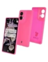 Silikonové pouzdro Bizon Soft Case pro Motorola Moto G85 5G neonově růžové