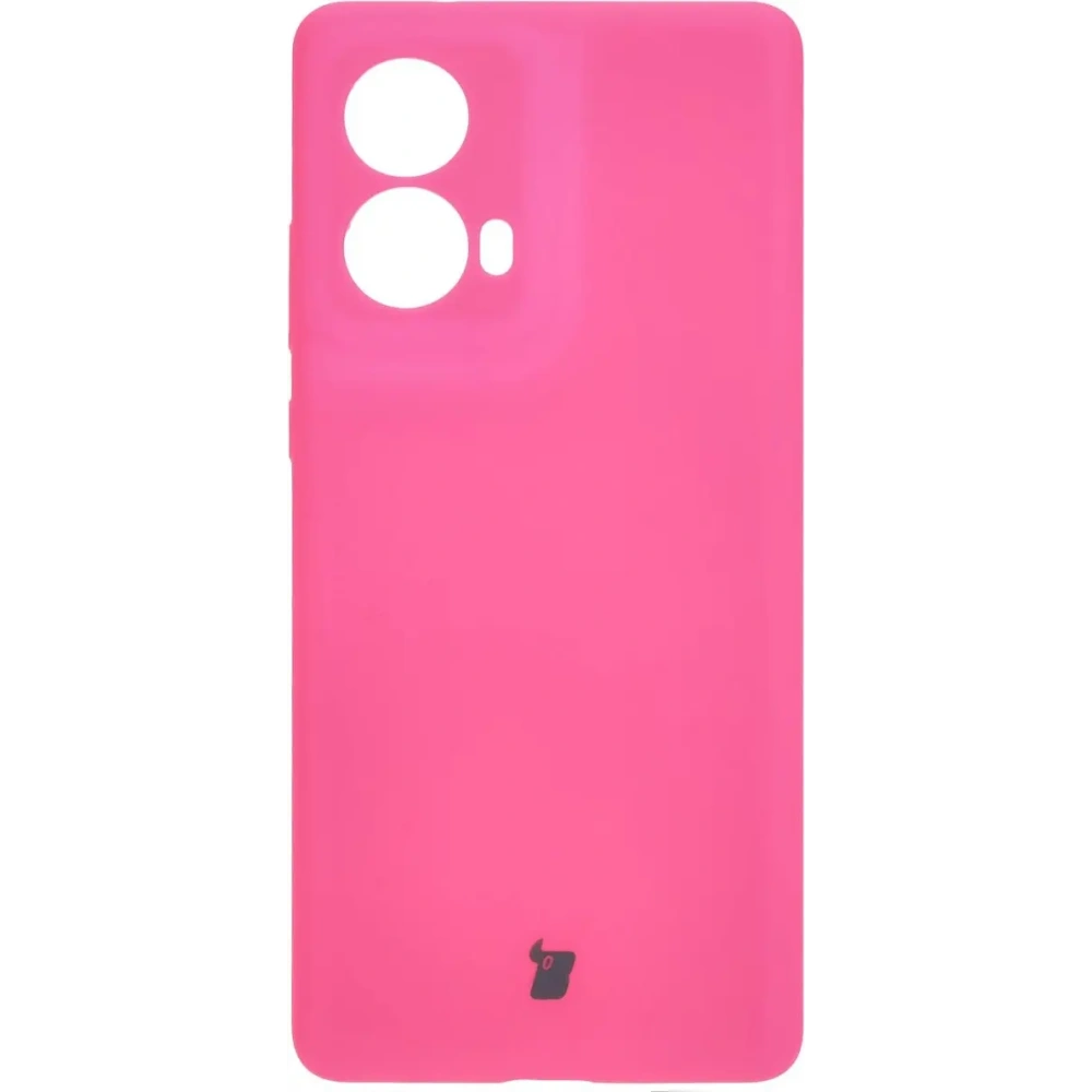 Silikonowe etui Bizon Soft Case do Motorola Moto G85 5G neonowo-różowe