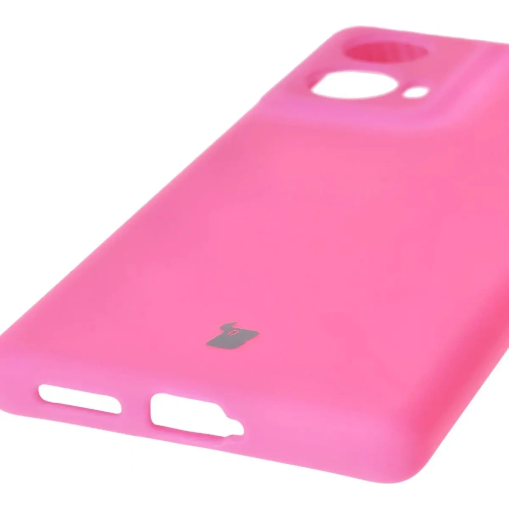 Silikonowe etui Bizon Soft Case do Motorola Moto G85 5G neonowo-różowe