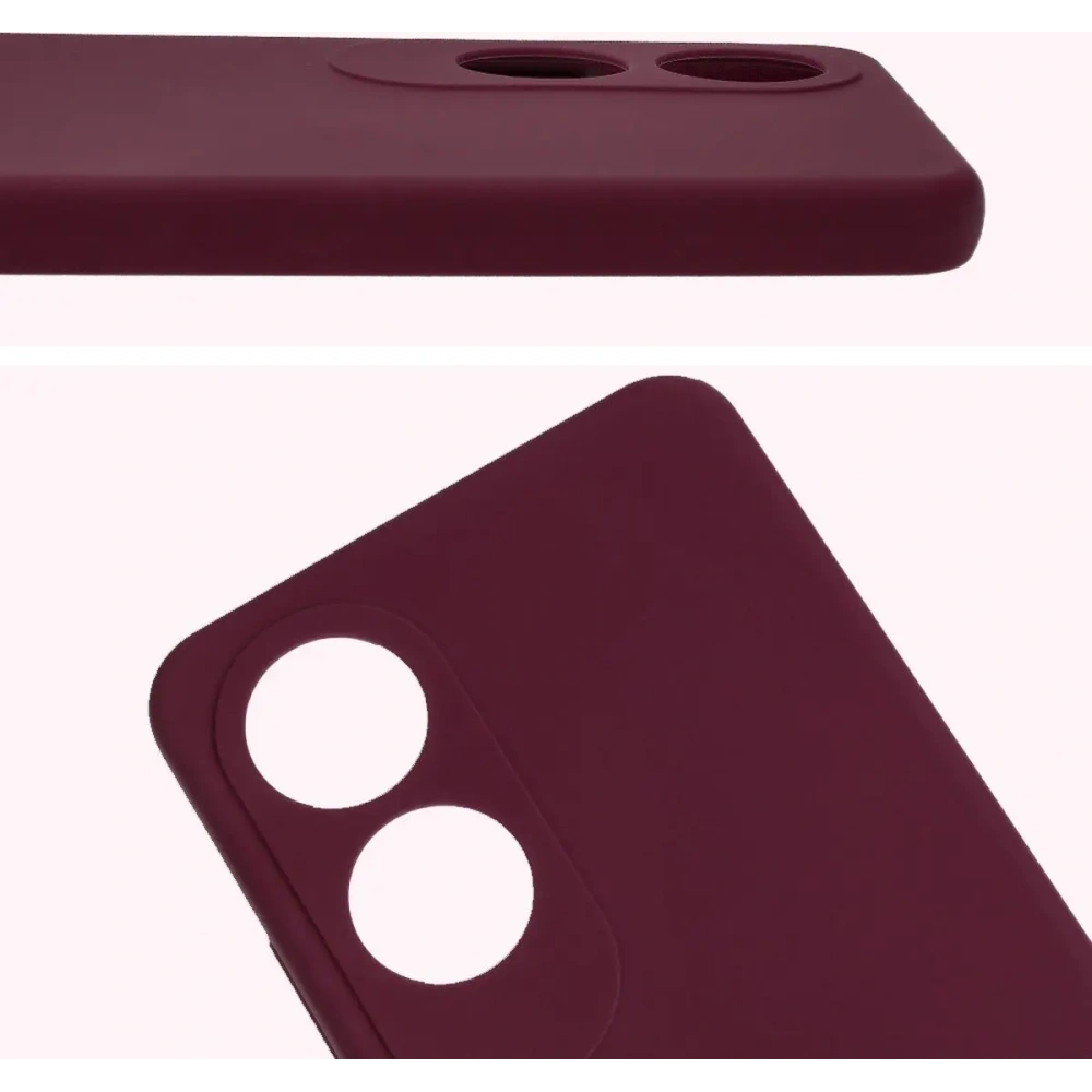 Silikonowe etui Bizon Soft Case do Oppo A60 4G ciemnofioletowe