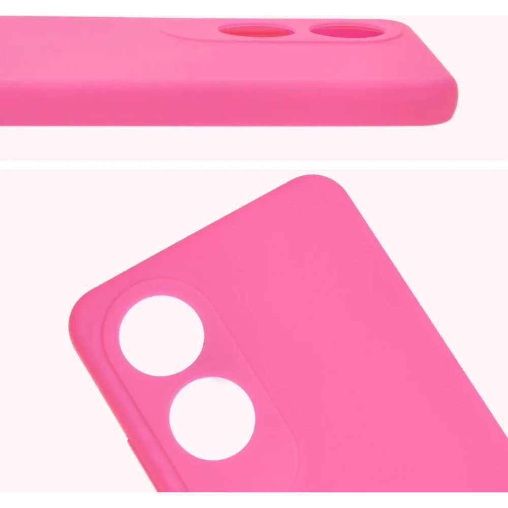 Silikonowe etui Bizon Soft Case do Oppo A60 4G neonowo-różowe