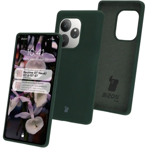 Kup Husă din silicon Bizon pentru Realme GT 6 / 6T / Neo 6 / Neo 6 SE verde închis - BIZ7235 - {ean13} - Sklep Home Screen