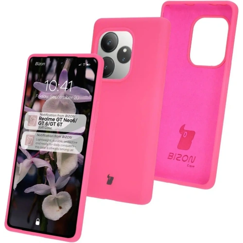 Kup Silikonowe etui Bizon Soft Case do Realme GT 6 / 6T / Neo 6 / Neo 6 SE neonowo-różowe - BIZ7238 - {ean13} - Sklep Home Screen