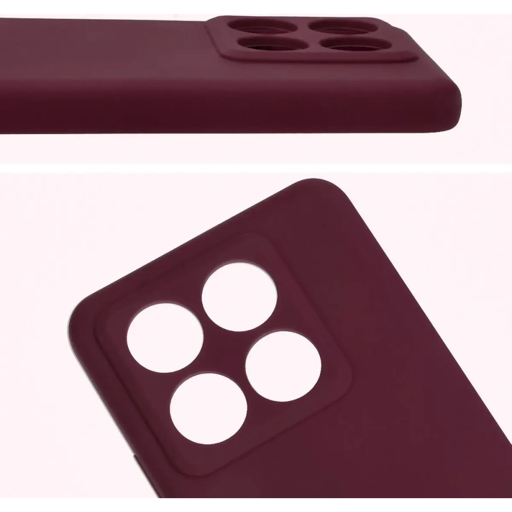 Silikonowe etui Bizon Soft Case do Xiaomi 14T Pro ciemnofioletowe