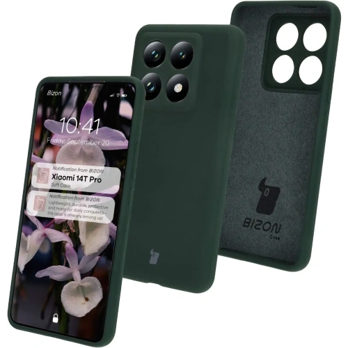 Kup Silikonowe etui Bizon Soft Case do Xiaomi 14T Pro ciemnozielone - BIZ7240 - {ean13} - Sklep Home Screen