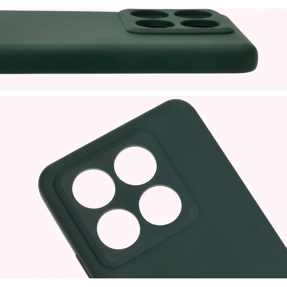 Silikonowe etui Bizon Soft Case do Xiaomi 14T Pro ciemnozielone