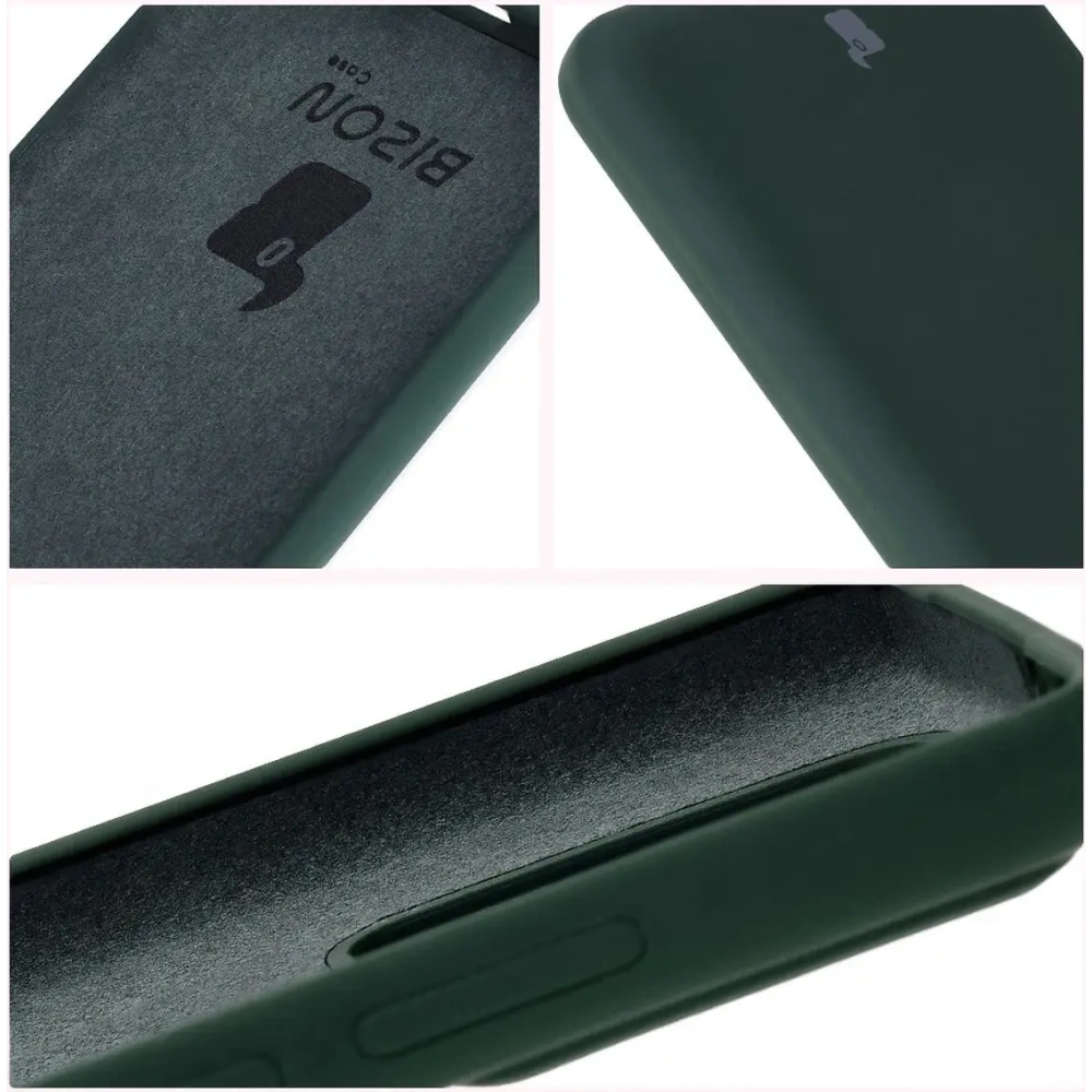 Silikonowe etui Bizon Soft Case do Xiaomi 14T Pro ciemnozielone