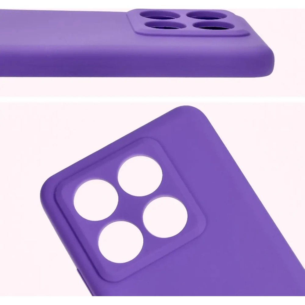 Silikonowe etui Bizon Soft Case do Xiaomi 14T Pro fioletowe
