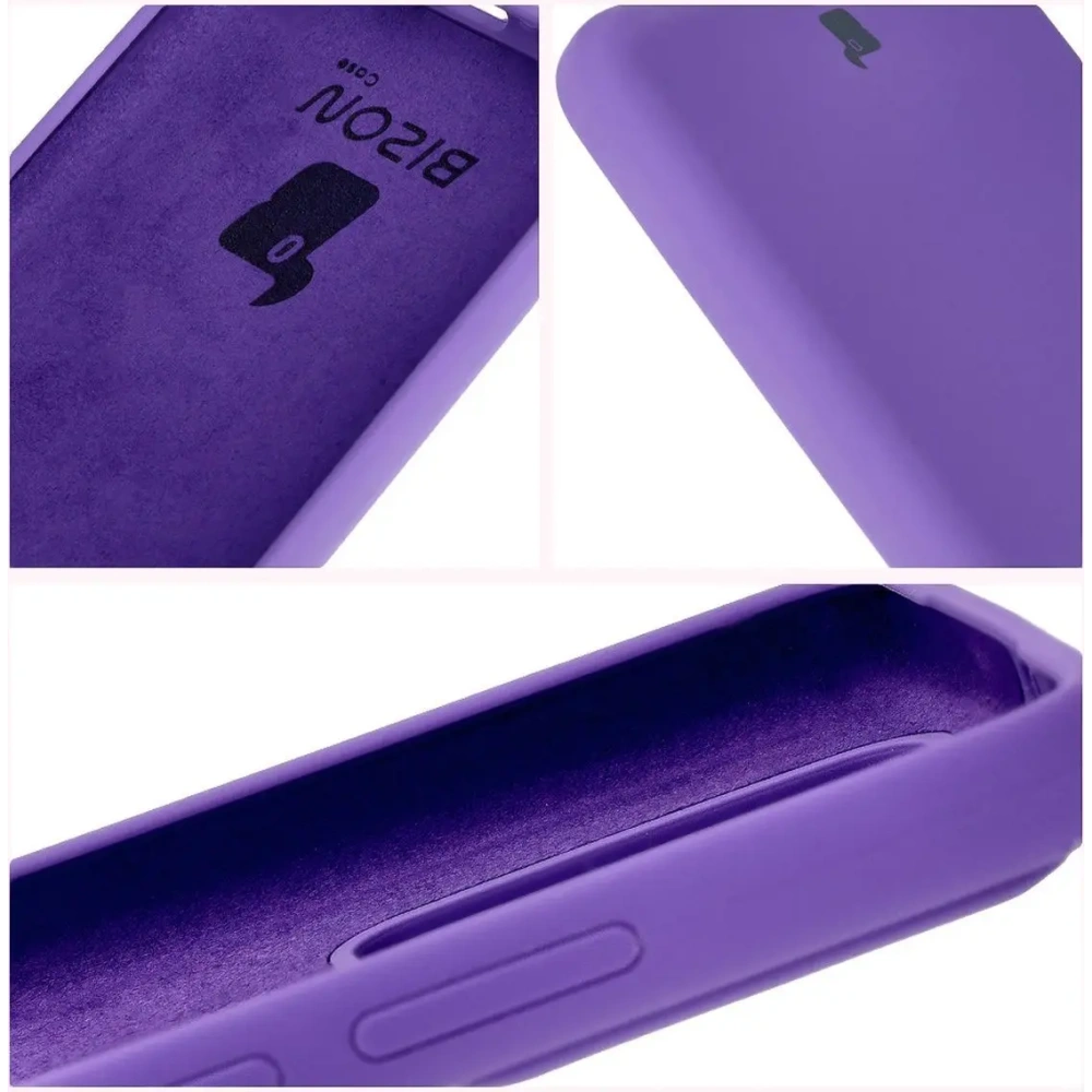 Silikonowe etui Bizon Soft Case do Xiaomi 14T Pro fioletowe