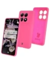 Silikonowe etui Bizon Soft Case do Xiaomi 14T Pro neonowo-różowe