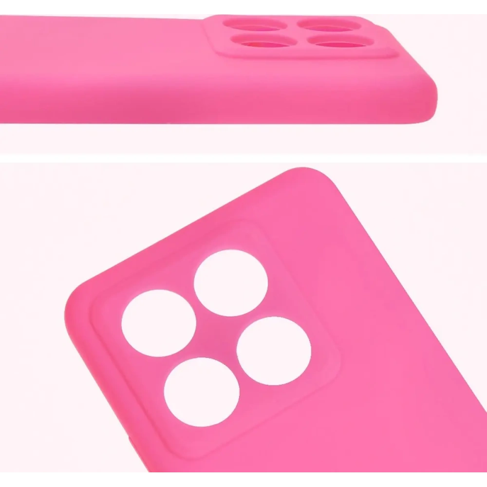 Silikonowe etui Bizon Soft Case do Xiaomi 14T Pro neonowo-różowe