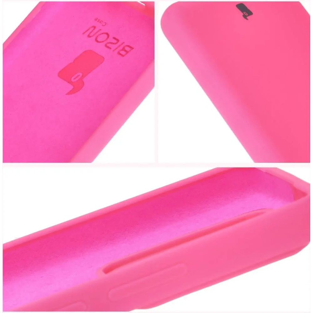 Silikonowe etui Bizon Soft Case do Xiaomi 14T Pro neonowo-różowe