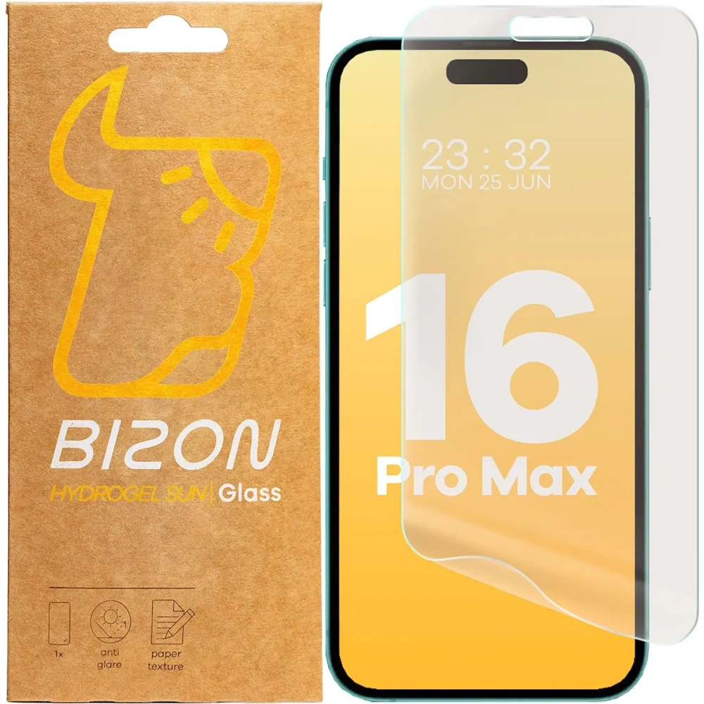 Folia matowa Bizon Glass Hydrogel Sun do Apple iPhone 16 Pro Max [2 PACK]
