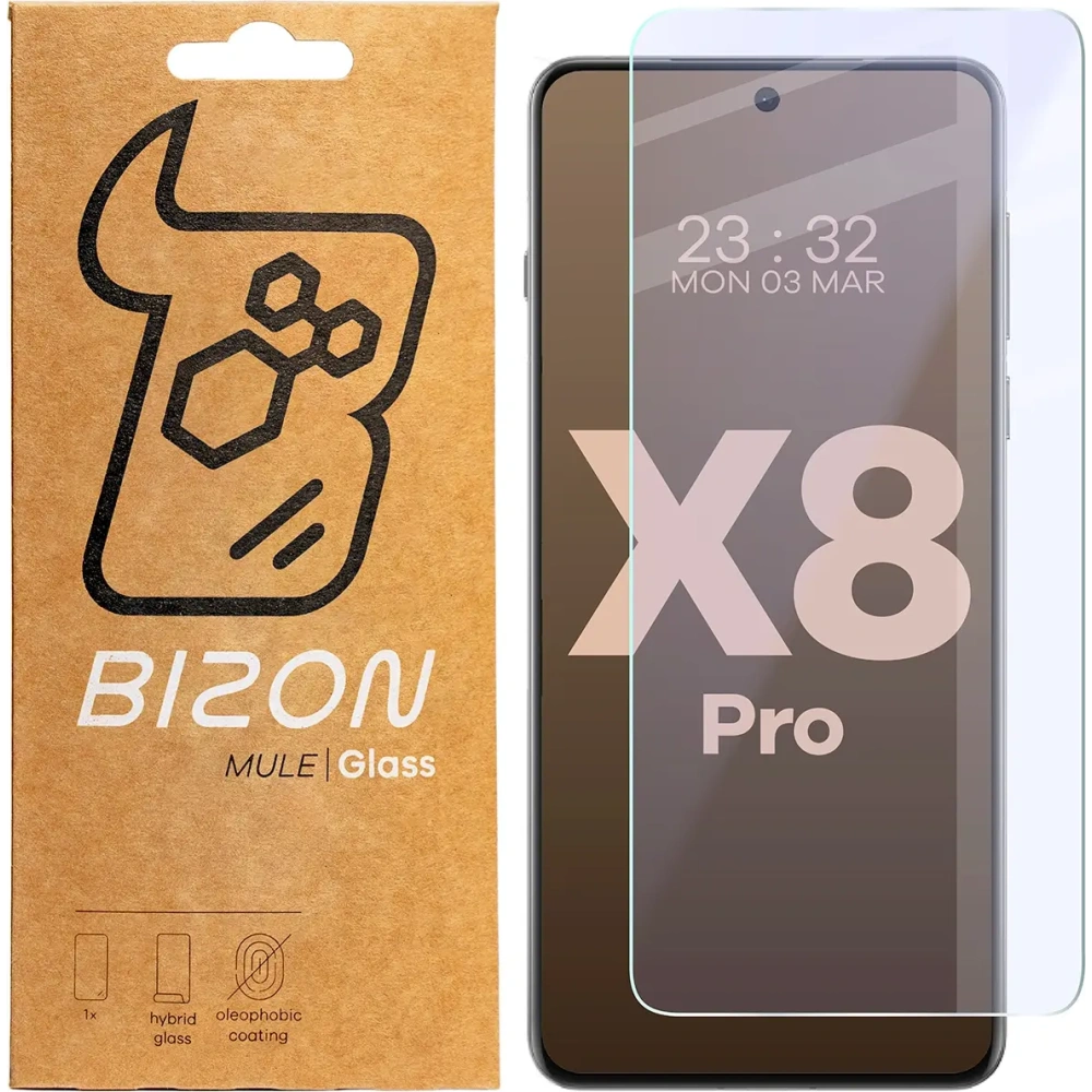 Elastyczne szkło hybrydowe Bizon Glass Mule do Oppo Find X8 Pro
