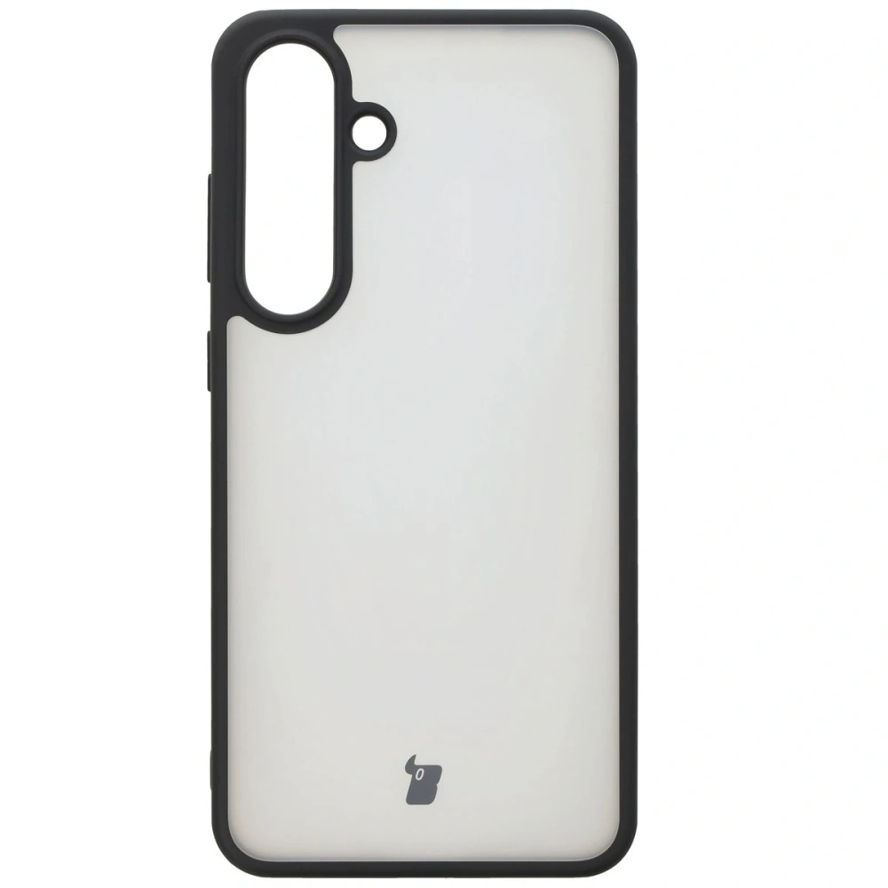 Etui Bizon Case Angelo do Samsung Galaxy S25 Plus przydymione z czarną ramką