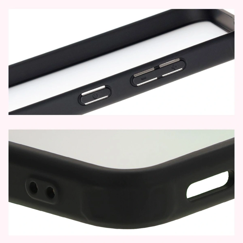 Etui Bizon Case Angelo do Samsung Galaxy S25 Plus przydymione z czarną ramką