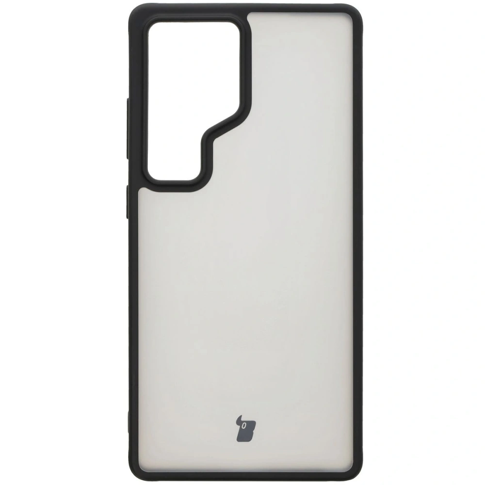 Etui Bizon Case Angelo do Samsung Galaxy S25 Ultra przydymione z czarną ramką