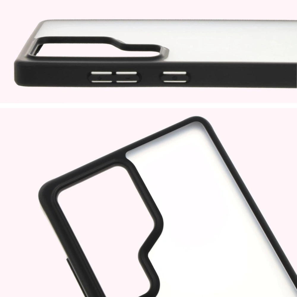 Etui Bizon Case Angelo do Samsung Galaxy S25 Ultra przydymione z czarną ramką
