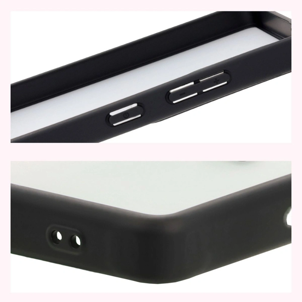 Etui Bizon Case Angelo do Samsung Galaxy S25 Ultra przydymione z czarną ramką