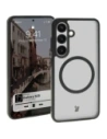 Caz Bizon MatteO Samsung Galaxy S25 transparent cu cadru negru