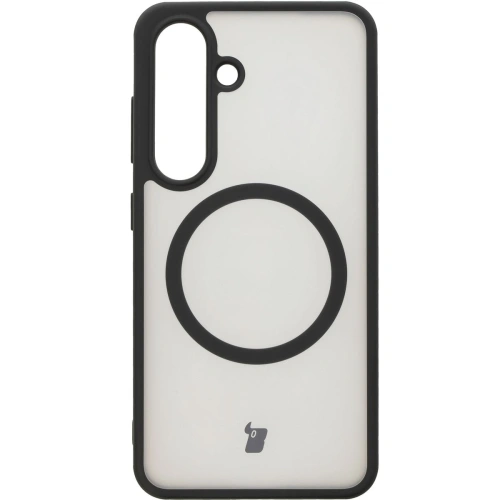 Kup Etui s magnetickým kroužkem Bizon Case MatteO pro Samsung Galaxy S25 poloprůhledné s černým rámečkem - BIZ7256 - {ean13} - Sklep Home Screen