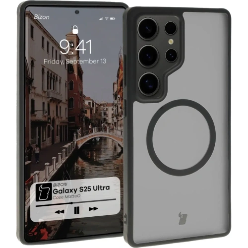 Buy Bizon Case MatteO Samsung Galaxy S25 Ultra transparent with black frame - BIZ7258 - {ean13} - Home Screen Store Europe