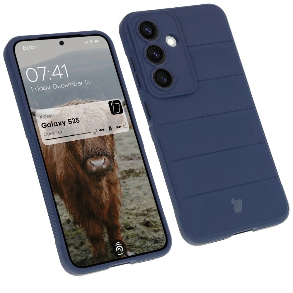Pancerne etui Bizon Case Tur do Samsung Galaxy S25 granatowe