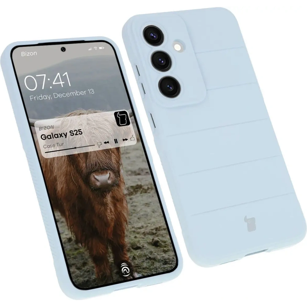 Pancerne etui Bizon Case Tur do Samsung Galaxy S25 jasnoniebieskie