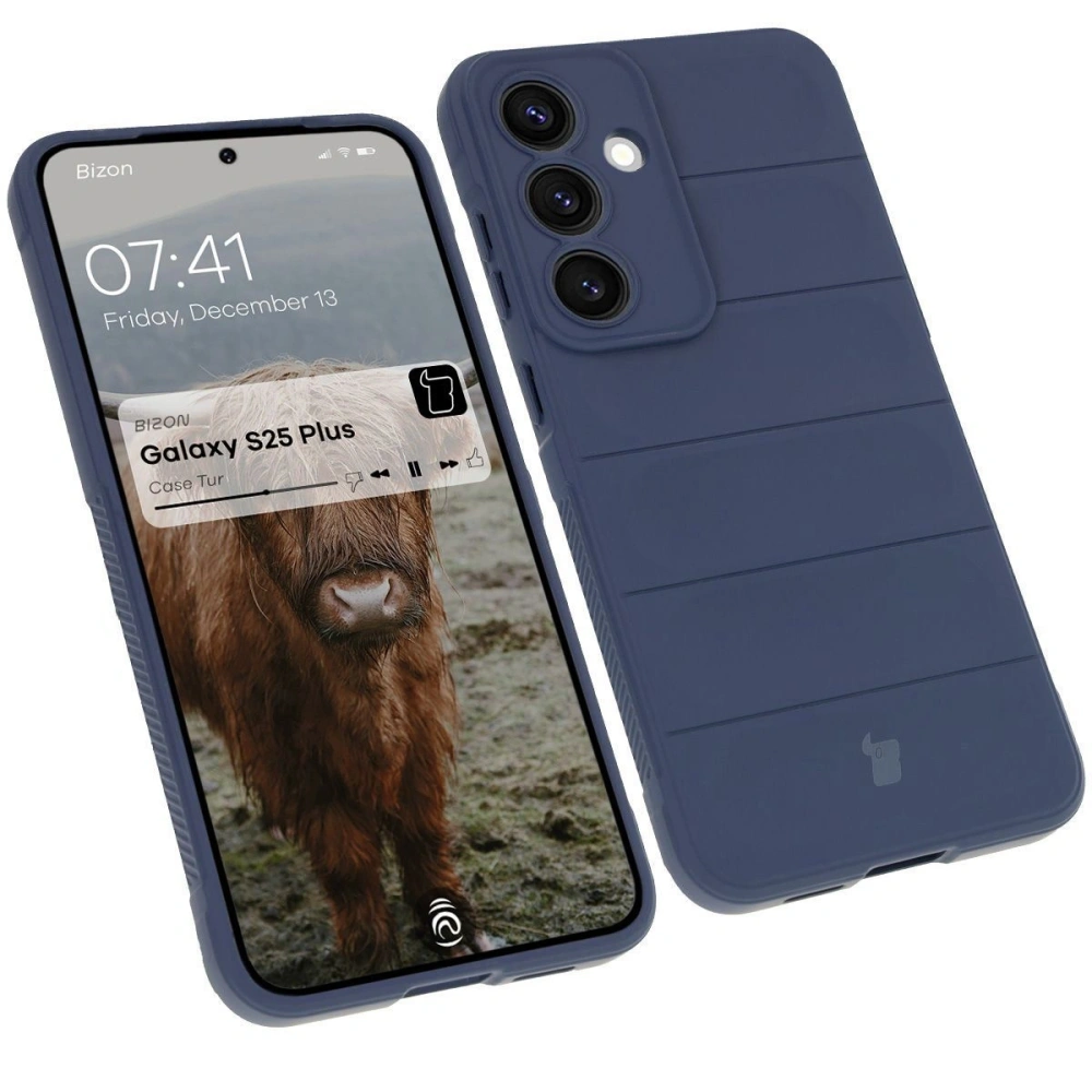 Pancerne etui Bizon Case Tur do Samsung Galaxy S25 Plus granatowe