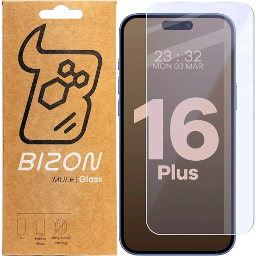 Kup Elastické hybridní sklo Bizon Glass Mule pro Apple iPhone 16 Plus - BIZ7270 - {ean13} - Sklep Home Screen
