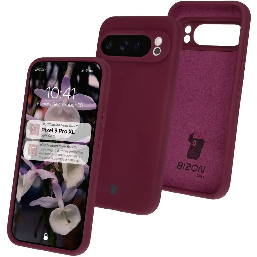 Silikonowe etui Bizon Soft Case do Google Pixel 9 Pro XL ciemnofioletowe