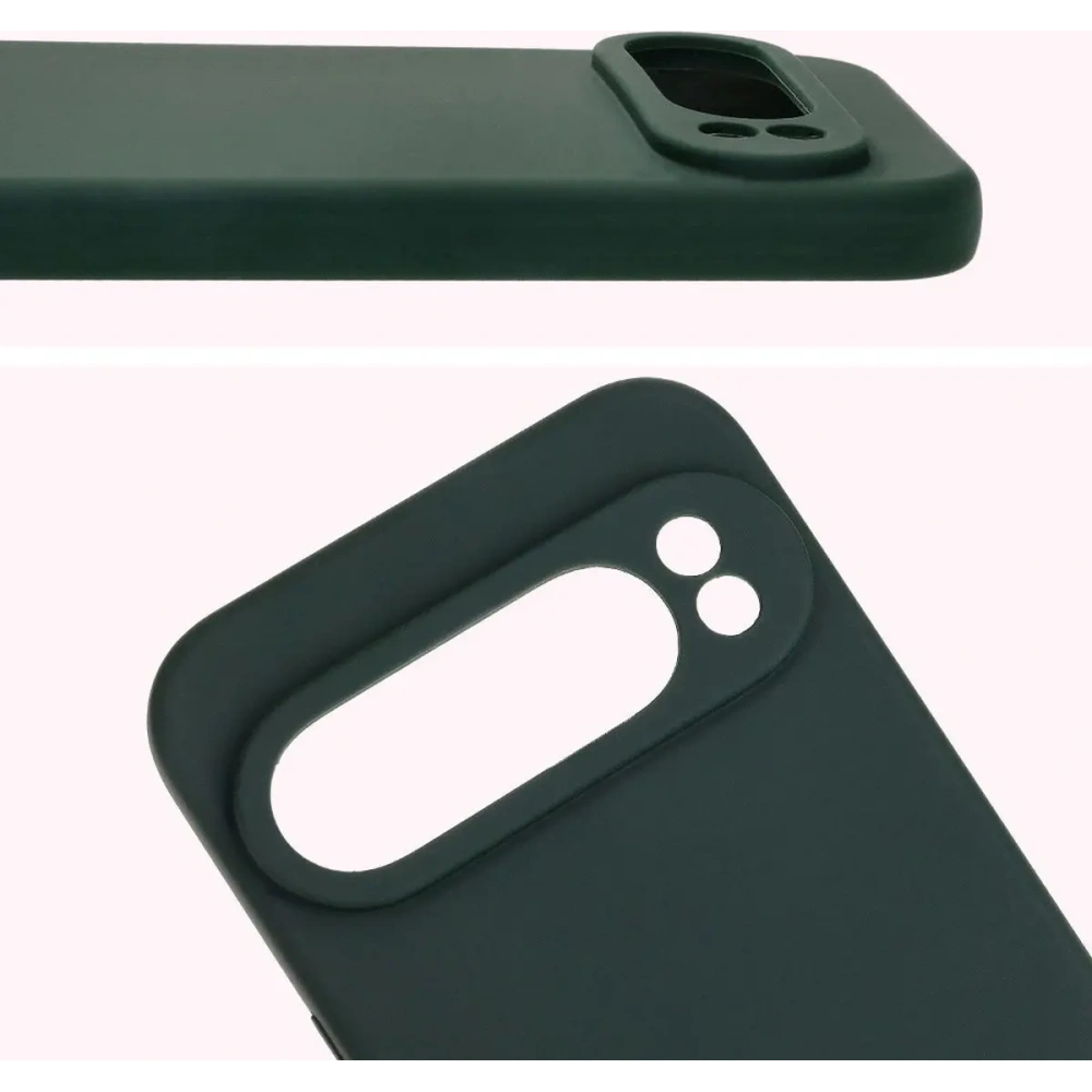 Silikonowe etui Bizon Soft Case do Google Pixel 9 Pro XL ciemnozielone