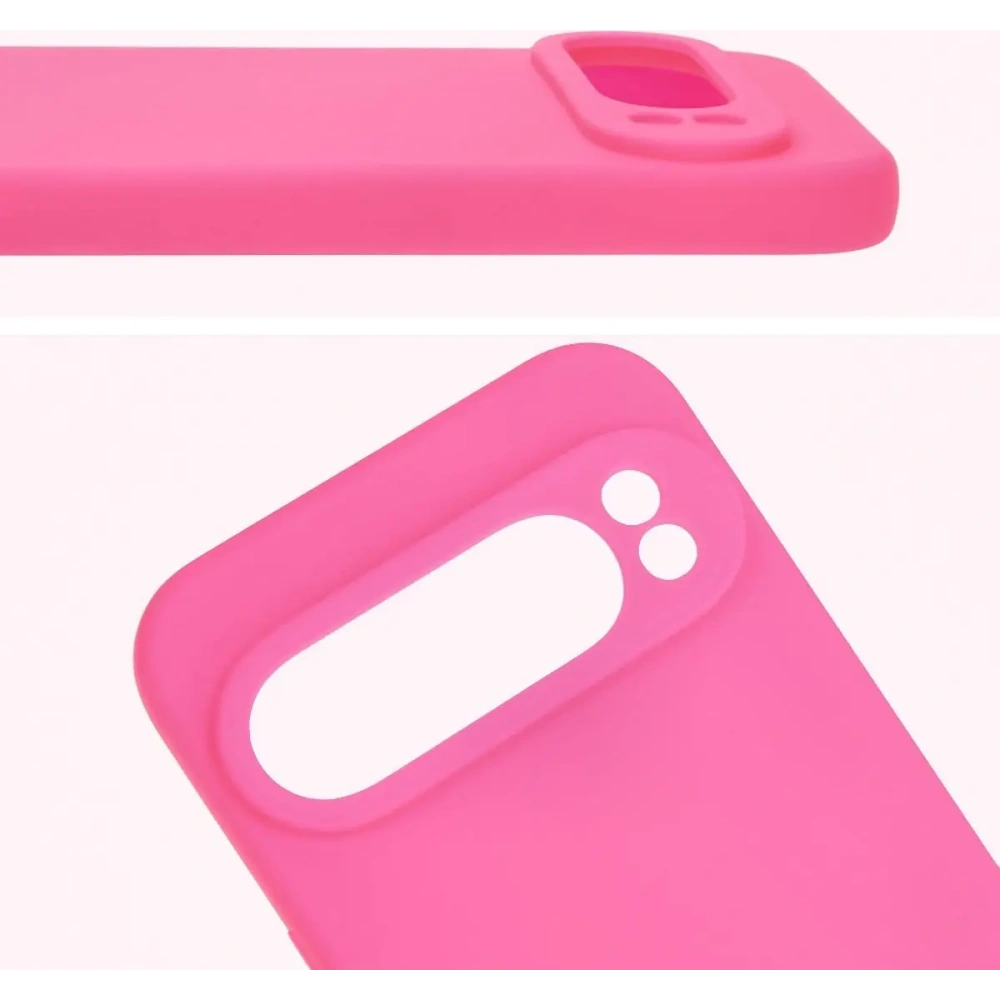 Silikonowe etui Bizon Soft Case do Google Pixel 9 Pro XL neonowo-różowe